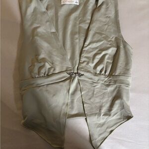 Olive Green Sleeveless Top